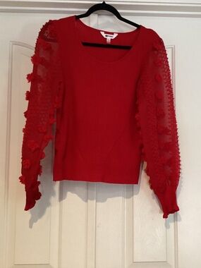 No Boundaries Women Top, Size Large (12-13), Color Red NWT
